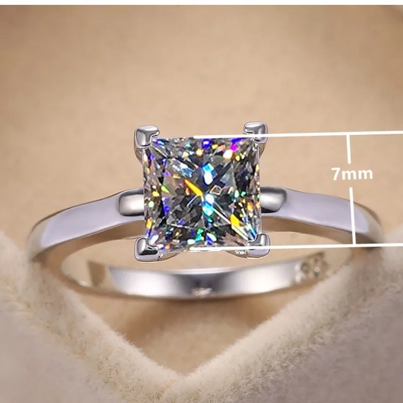 925 Silver Wedding Rings Women  White Sapphire - Picture 4 of 6